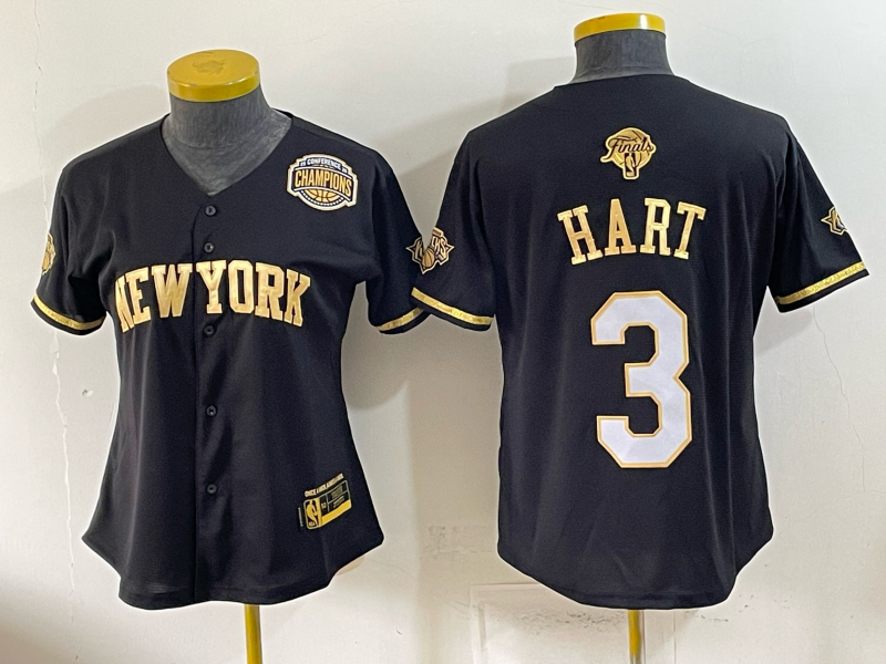 Youth New York Knicks #3 Hart black 2026 Nike NBA jersey 0716001